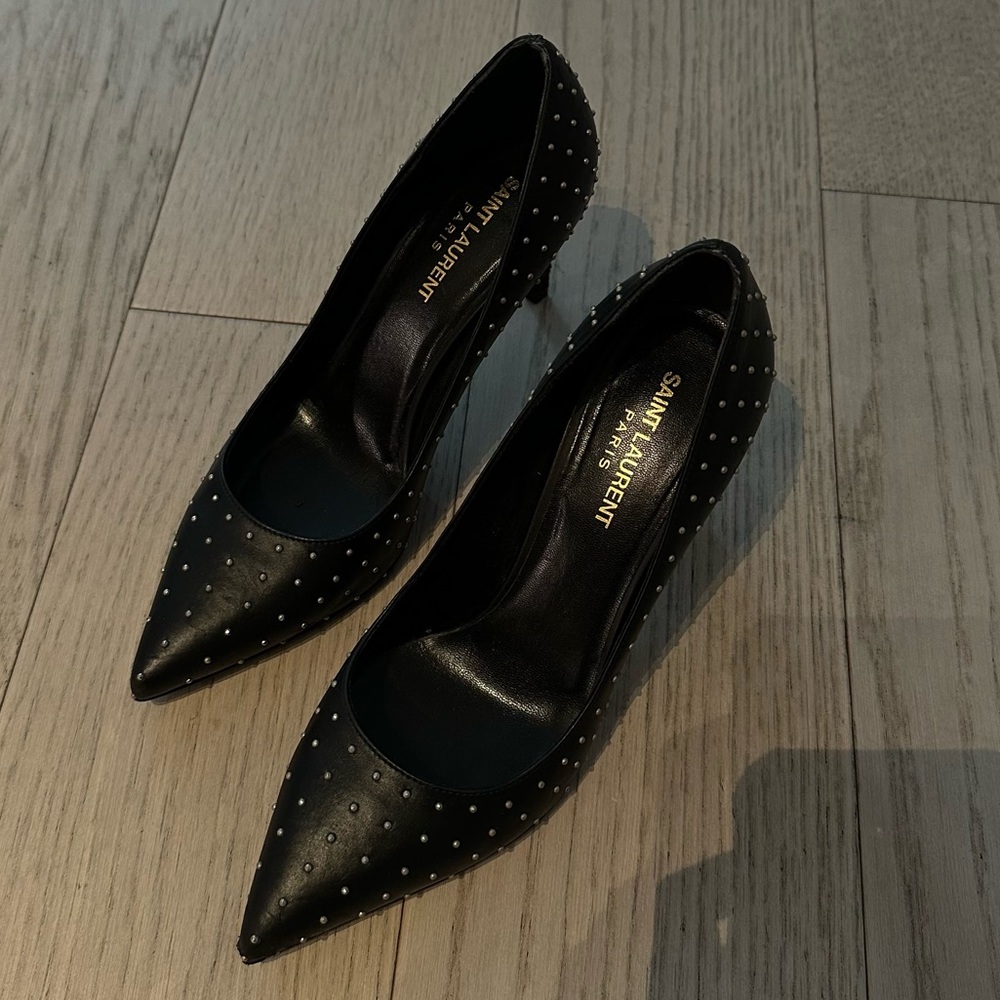 YSL black high heels